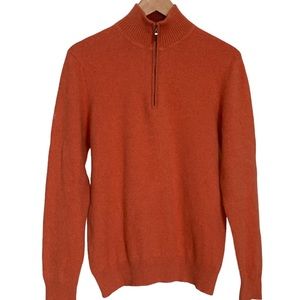 Kinross Cashmere Mock Quarter Zip Pullover